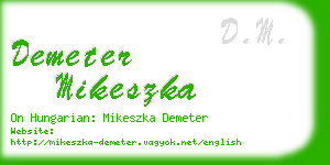 demeter mikeszka business card